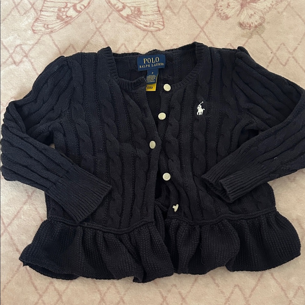 Polo Ralph Lauren Navy Cable Knit Cardigan